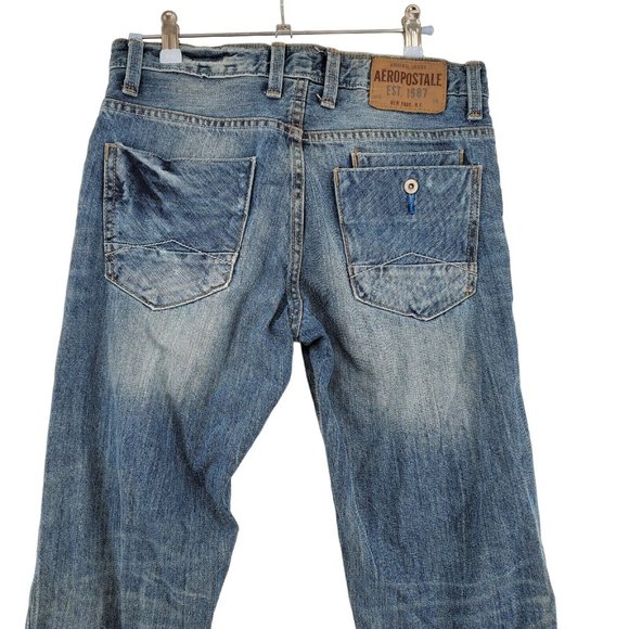 Aeropostale Jeans Women's Boot Cut 5-Pocket Denim Slim Fit Denim Blue 27/30 - Picture 10 of 11